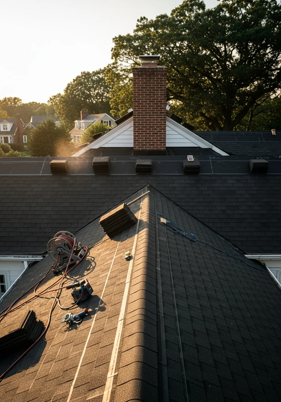 Skilled technician performing detailed work on a Hartford County property, demonstrating professional craftsmanship.